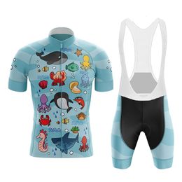 New Funny Cycling Jersey Set Summer Short Sleeve Race Cycling Clothing MTB Bike Uniform Maillot Ropa Ciclismo Mens Bicycle Wear