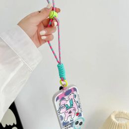 Mobile Phone Lanyard Strap Hanging Chain Ring Cord with Patch Wrist Strap Cell Phone Holder Detachable Rope Keychain For iPhone