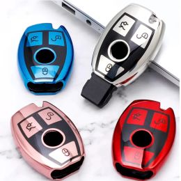 Soft TPU Car Remote Key Case Cover Fob for Mercedes Benz A B G R Class GLA GLK W176 W204 W251 W463 Accessories Key Chains