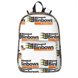 Backpack Michaelsoft Binbows Backpacks Large Capacity Student Book Bag Shoulder Laptop Rucksack Fashion Children School