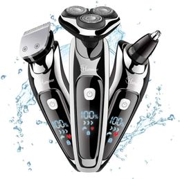 Electric Shavers 3in1 wet dry powerful electric razor for men body beard hair trimmer rechargeable electric shaver face shaving machine kit Q240525