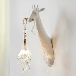 Wall Lamps Giraffe In Love Lamp Designer Resin Animal Atmosphere Bedside Lighting Corridor Living Room Just Decor Light