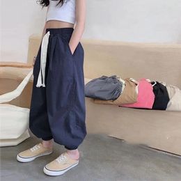 Trousers Girls Pants Summer Thin 2024 Korean Loose Fashionable Pure Colour Sweet Gentle Clothes