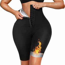 Waist Tummy Shaper New Body Shaper Pants Women Waist Trainer Sauna Suit Sweat Shapewear Shorts With Tummy Control Gym Butt Lifting Workout Leggings Q240525