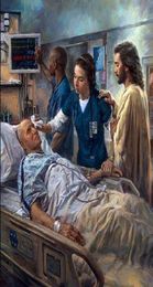 THE HEALER Jesus Nurse Medical Hospital Home Decor Handpainted HD Print Oil Painting On Canvas Wall Art Canvas 2002279248540