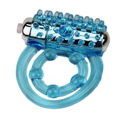 Clit Vibrating Cockrings Stretchy Delay Erection Silicone Penis Ring Enhancer Sex toys For Men Couple9803035