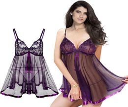 Women039s Sleepwear Women Sexy Lingerie Seethrough Strap Dress Embroidery Intimates Ladies Full Lace Slips Plus Size 6XL2030817