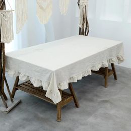 Table Cloth Beige For Party Tableware Crochet Lace Tablecloth Wedding Outdoor Banquet Decorating Linen Picnic