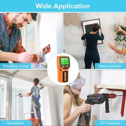 HW430 5in1 Wall Stud Detector LCD Display Multifunctional Handheld for Wood AC Wire Cable Metal Detector Electric Wall Finder SC