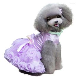 Dog Apparel Wedding Dress Bow Princess Summer Outfits Costume Cute Puppy Birthday Party Outfit Pet Clothing