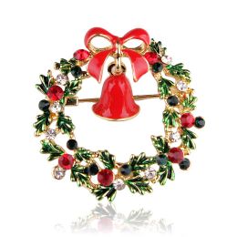 1pcs Christmas Brooch Pins For Women, Multi-Colored Rhinestone Christmas Jewellery Gift For Girls Christmas Decor Supplies