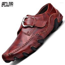 Casual Shoes Fashion Men Men's Leather Designer Sneakers Metal Hasp Luxury Loafers Oxford Driving