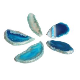 8Pcs Natural Agate Geode Polished Irregular Crystal Slice Brazil Healing Reiki Stone Quartz Pendant Mineral Home Decor 3-5cm