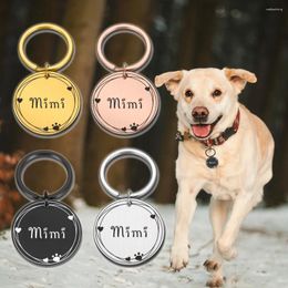 Dog Tag Personalised Cat ID Anti-lost Pet Name Tags Plates Free Engraving Dogs Cats Kitten Nameplate Pendant For Pets