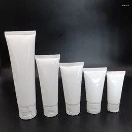 Storage Bottles 10Pcs 10ml - 100ml White Plastic Soft Tubes Travel Empty Bottle Refillable Packing Containers For Cosmetic Cream Lotion