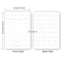 1PC Pre-printed Strokes Permanent Makeup Practice Skin Silicone Hair Strokes Practice Pad White Silicone Eyebrow Tattoo Latex