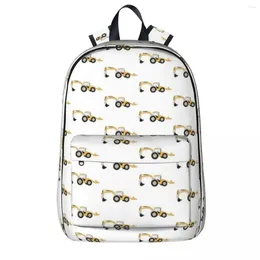 Backpack Backhoe Construction Truck Backpacks Student Book Bag Shoulder Laptop Rucksack Fashion Travel Children School