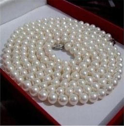 25 long New 78mm white Akoya CULTURED pearl necklace225D015201722