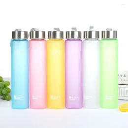 Water Bottles 280ML Portable Frosted Leak-proof Plastic Cup Sport Kettle Drinking Bottle