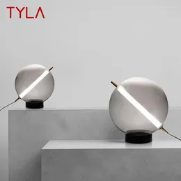 Table Lamps TYLA Contemporary GlassTable Lamp Nordic Fashionable Living Room Bedroom Creative LED Decoration Desk Light