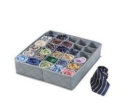 Square Storage Box Removable Lattice Non Woven Fabric Organizer For Home Underwear Socks Necktie Finishing Case Gray 8 5Wz P I7Sqc3174515