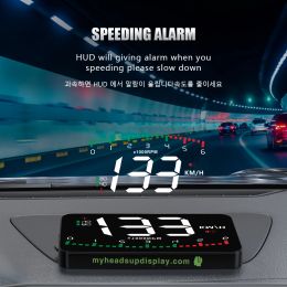 ZQKJ A900 OBD2 HUD Car Head Up Display Auto Para Accessory Electronic Speedometer Windshield Projector LED Smart Digital Alarm