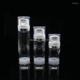 Storage Bottles 50/100/150ml Clear Press Type Plastic Lotion Bottle With Pump Disposable Make Up Tools F691