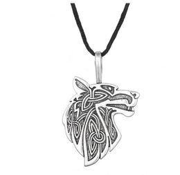 JF066 Viking fashion style pagan pendant Norse Hawk amulet Fox charm Wolf head necklace for men1545400