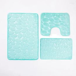 Carpets Sponge Bathroom Anti-slip Mat 3 Sets Of Entrance Door Bathrooms Floor Mats Toilet Absorbent