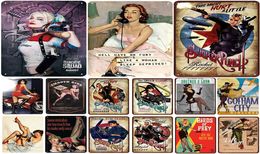 2021 Girls Plaque Metal Vintage Tin Sign Sexy Pin Up Shabby Chic Decor Metal Signs Vintage Bar Decoration Metal Poster Pub Plate A1012574