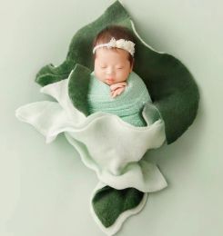 Wool Felt Layers Newborn Photography Props Baby Swaddle Wrap Fotoshooting Newborn Posing Layering Baby Photography Accessories