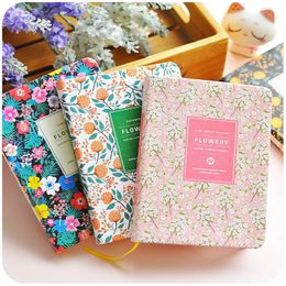 Cute PU Leather Floral Flower Kawaii Schedule Book Diary Weekly Planner Notebook School Art Stationery Office Supplies 240430