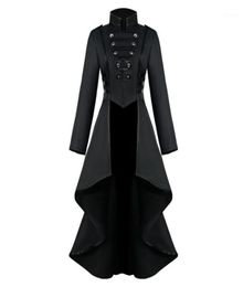 Women039s Jackets 2021 Women Gothic Tailcoat Jacket Steampunk Tuxedo Suit Corset Halloween Costume Outfits Ladies Casual Coat2239851