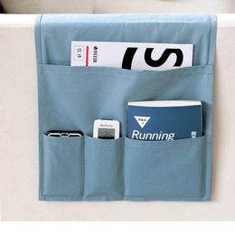 Storage Bags Sofa Armrest Hanging Bag Thicken Canvas Remote Control Mobile Phone Multifunctional