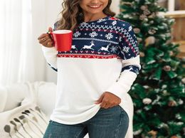 Christmas Sweatshirt Women Print Blouse Top Jumper Pullovers Winter Ladies Girls Long Sleeve Loose Streetwear Plus Size Top9088824