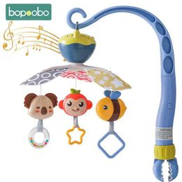 Mobiles# Baby crib mobile joystick toy 0-12 months old baby music hanging toy 360 degree rotating bed Bell education baby gift Q240525