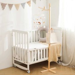 Mobiles# Baby Wooden Birds Landing Bed Bell Bracket Rattle Toy Crib Bed Bell Mobile Hanger Baby Crib Bed Bell Toy Bracket Infant Crib Toy Q240525