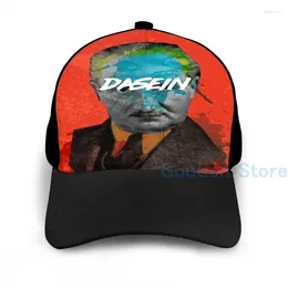 Ball Caps Fashion Heidegger Basketball Cap Men Women Graphic Print Black Unisex Adult Hat