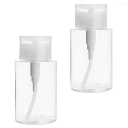 Storage Bottles 2 Pcs Press The Bottle Bar Soap Travel Container Nail Polish Remover Jar Durable Toiletries Refillable