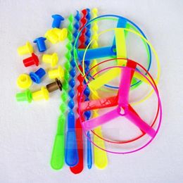 Party Favour 5pcs/lot Children Fun Outdoor Play Set & Sports Games For Kids Novelty Toys Boys Hand Made Rotating Dragonfly Flying Saucer Toy