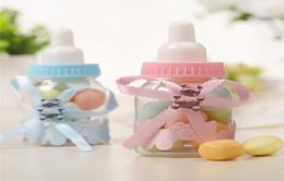 24pcs Girl Boy Baby Shower Decorations Chocolate Candy Bottle Baptism Favours Box Mini Feeding Bottles Birthday Party Gift1856997