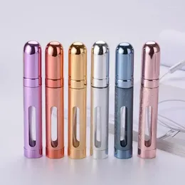 Storage Bottles Portable 0.41oz Perfume Bottle - Small Sample Glass Empty For Cosmetic Applications Press Easy Refilli