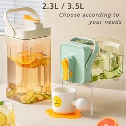 Water Bottles 3.5L Refrigerator Cold Drink Bottle Kettle With Faucet Iced Beverage Dispenser Kitchen Drinkware Juice Container