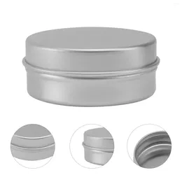 Storage Bottles Tin Aluminum Tins Metal Aluminium Cosmetic Round Empty Box Container Jar Screw Cancream Refillable Small Case Candle