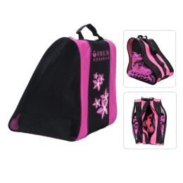 Unisex Roller Skate Bag 3Layers Carrying Skate Carry Case Skating Shoes Storage Bag for Kids Adults Ice Skates Inline Skates