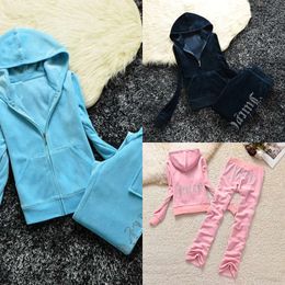 Juicy Tracksuit Women Velvet 2023s Marke VeloR Sewing Anzugsaugenhusenpuppen und Hosen Sets neue High -End -8ES -S -Sets