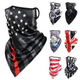 Bandanas Triangle Bandana Half Face Scarves Hanging Ear Mask Scarf Silk Neck Gaiter UV Sun Cover Smooth Breathable Headband Men Women