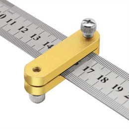 Ruler Positioning Block, Adjustment Positioning Limit, Woodworking Scriber Line Marking Gauge for Carpentry Measuring Tool