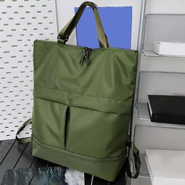 Backpack Unisex Leisure Handbag Lightweight Women&Men Carry On Large Capacity Solid Colour Multifunctional College Work Bag