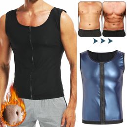 Men Abdomen Reducer Body Shaper Promote Sweat Sauna Vest Fitness Waist Trainer Belly Slimming Shapewear Fat Corset Top 240521